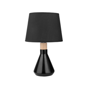 ABAJUR BLUMENAU MESA ARBOS AÇO+TECIDO PRETO 1XE27