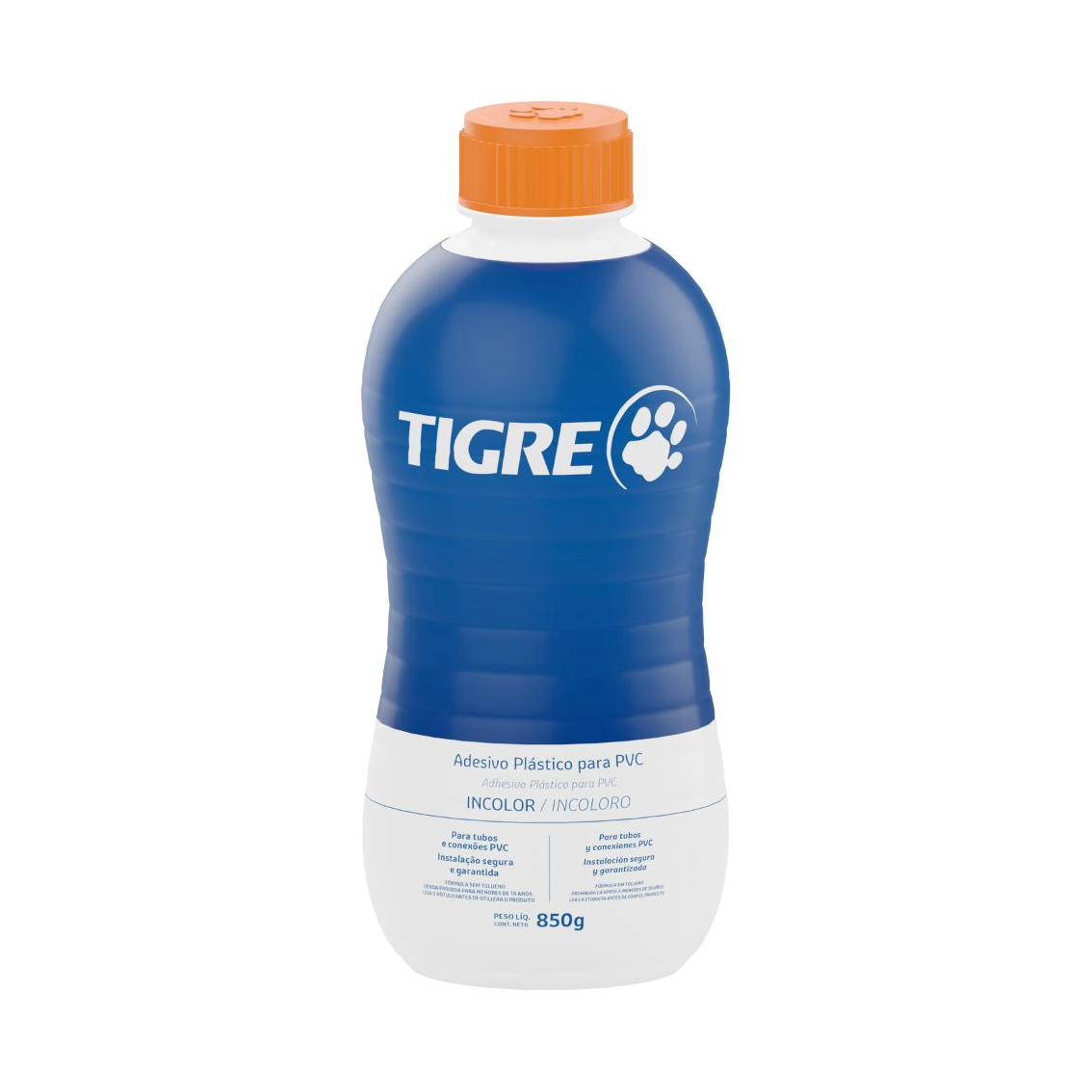 ADESIVO PVC TIGRE INCOLOR FRASCO 850G