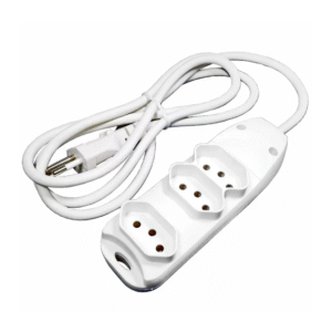 EXTENSÃO FAME BRANCA C/3 TOMADAS 2P+T 10A/250V 1,5M