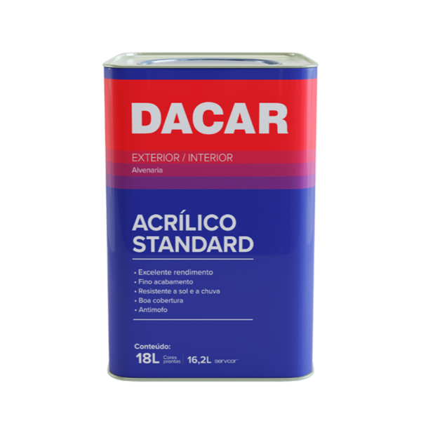 TINTA DACAR ACRÍLICO STANDARD FOSCO BRANCO 18L