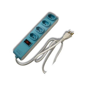 PROTETOR ELETRÔNICO FAME AZUL/BRANCO C/4 TOMADAS 2P+T 10A/250V 1M