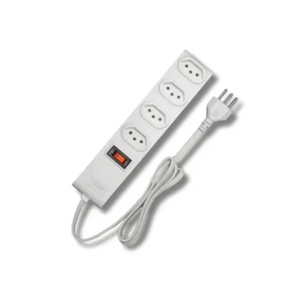 PROTETOR ELETRÔNICO FAME BRANCO C/4 TOMADAS 2P+T 10A/250V 1M