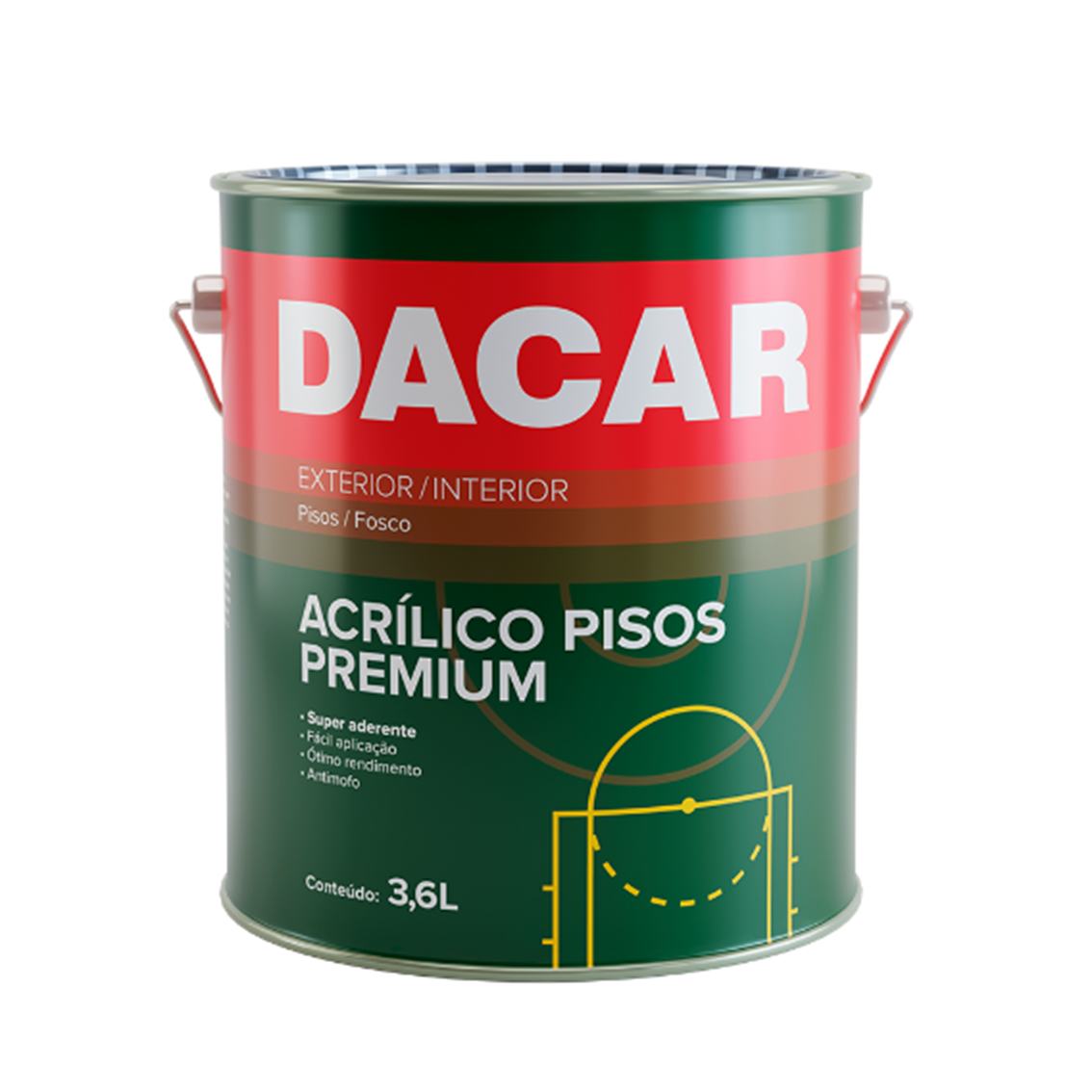 TINTA DACAR PISO FOSCO PRETO 3,6L