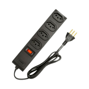 PROTETOR ELETRÔNICO FAME PRETO C/4 TOMADAS 2P+T 10A/250V C/CABO 1M