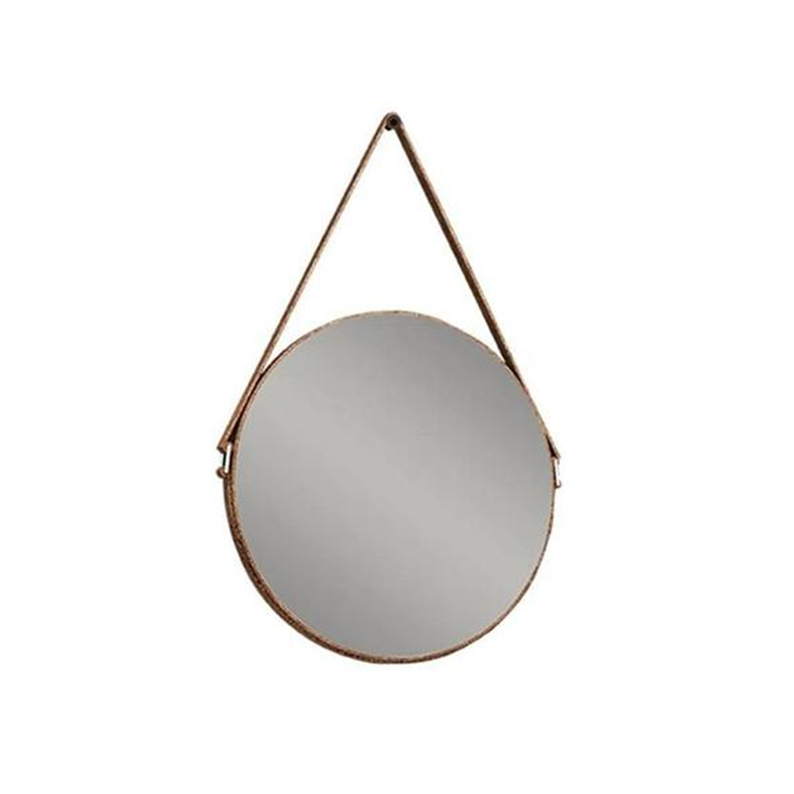 ESPELHO REDONDO MIRANO COM CINTA MARROM GAAM