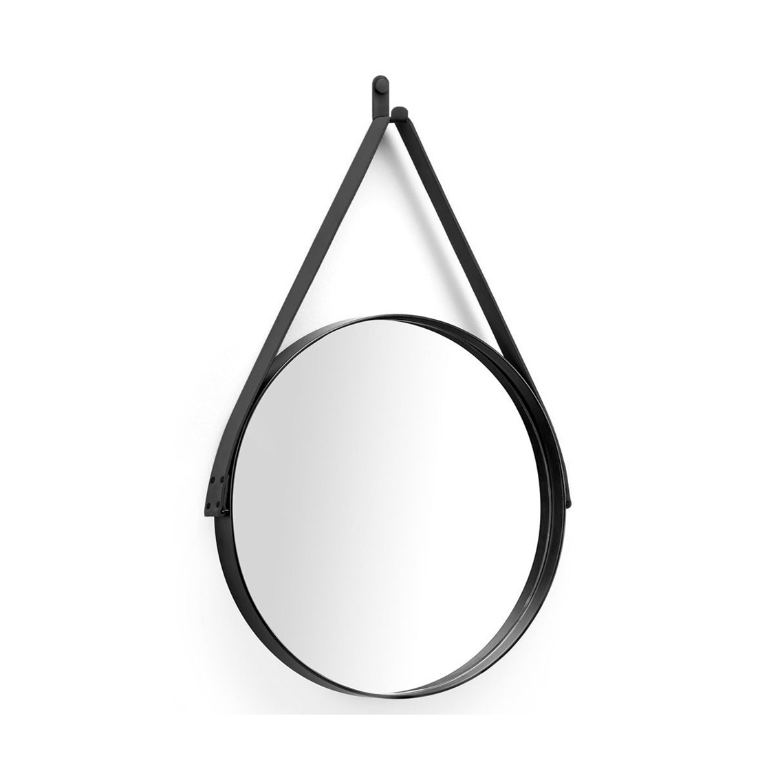 ESPELHO REDONDO MIRANO COM CINTA PRETO GAAM