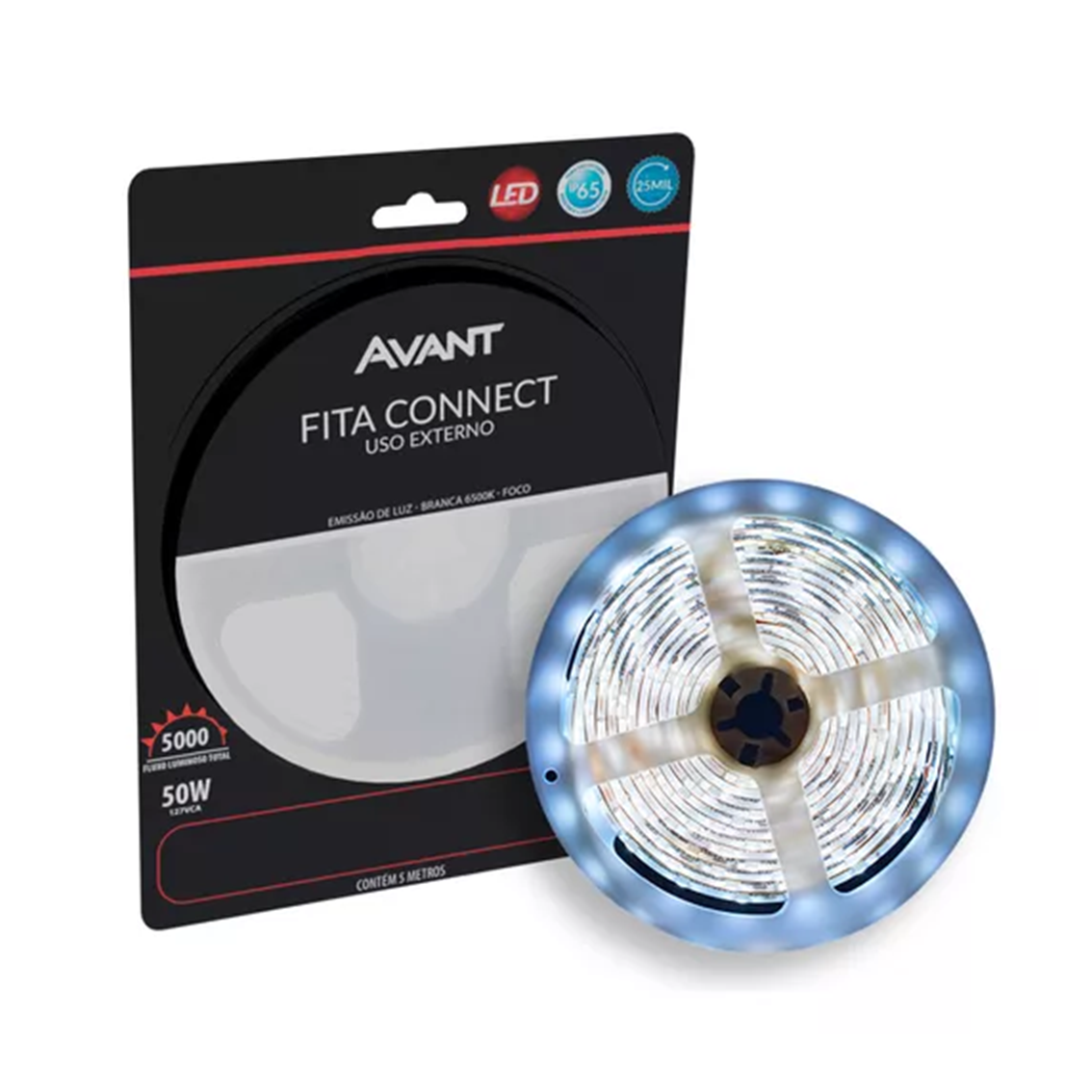 FITA LED AVANT CONNECT EXTERNA IP65 10WM 5M NE4000K 127VCA