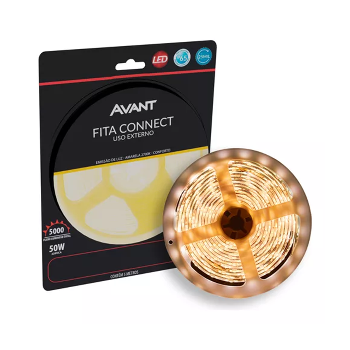 FITA LED AVANT CONNECT EXTERNA IP65 10WM AM2700K 127VCA MT