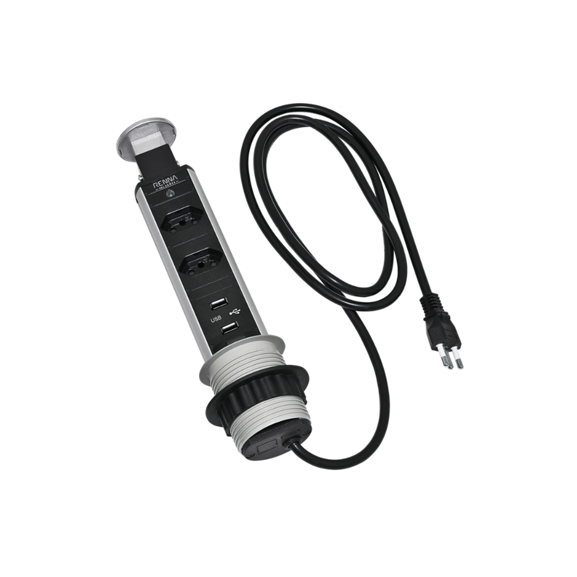 TORRE TOMADA C/ 2 TOMADAS 16A + 2 USB RENNA