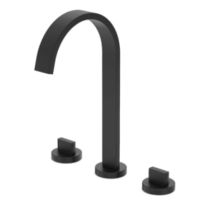 MISTURADOR CELITE LAVATÓRIO MESA 3 FUROS BICA ALTA C/ VÁLVULA FLOW PRETO MATTE