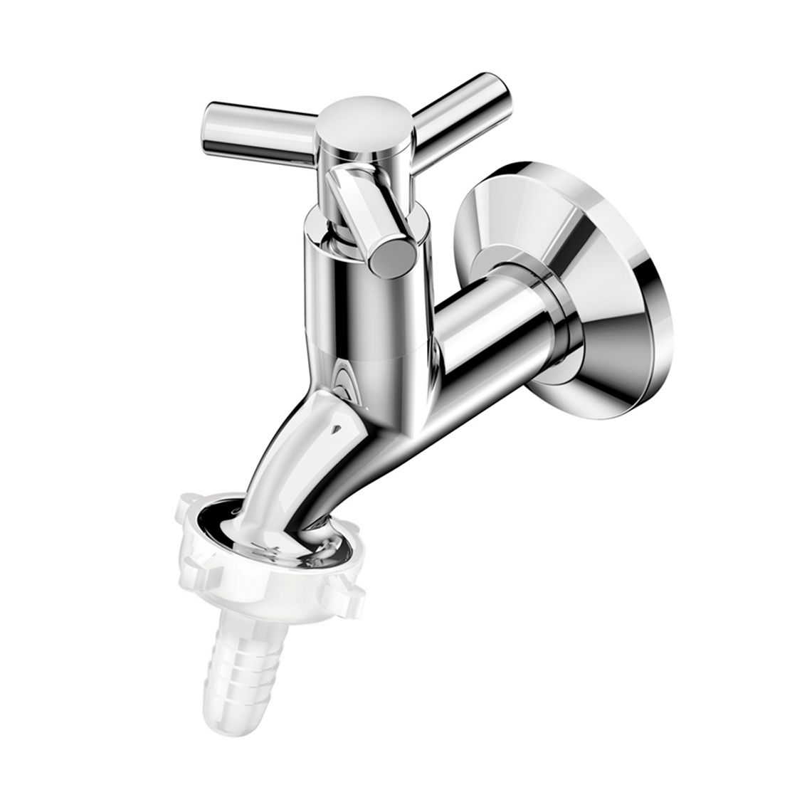 TORNEIRA CELITE TANQUE E JARDIM PAREDE C/ BICO UNIÃO E PLÁSTICO ONE CROMADA