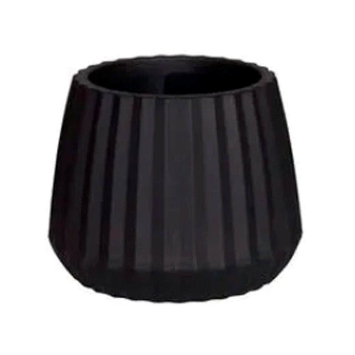 VASO MOR CACHEPOT WAVE 19CM PRETO