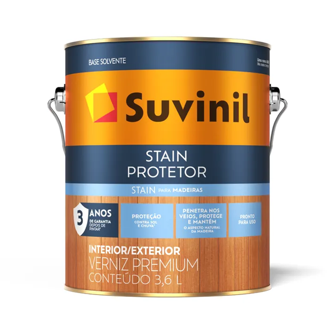 VERNIZ SUVINIL STAIN ACETINADO NATURAL 3,6L