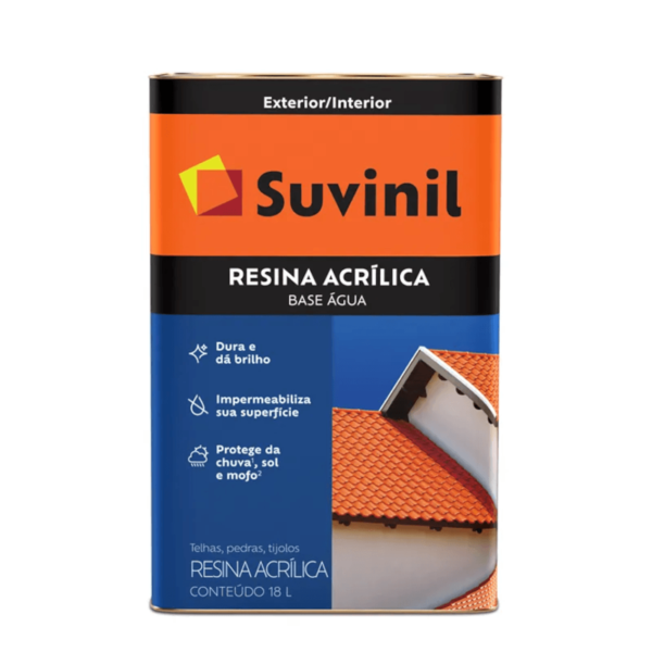 RESINA ACRÍLICA SUVINIL ÁGUA  INCOLOR 18L